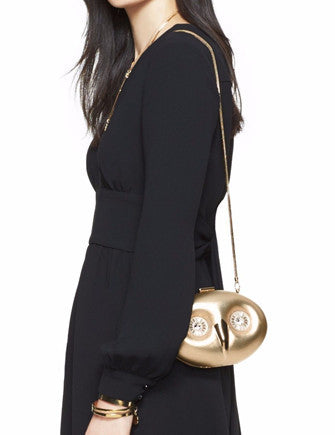 Kate Spade New York Blaze A Trail Gold Owl Clutch