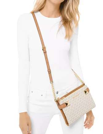 Michael michael kors karla deals leather east west crossbody