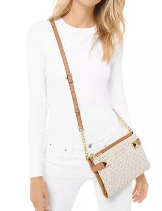 Michael Kors Karla Small East West Leather Satchel