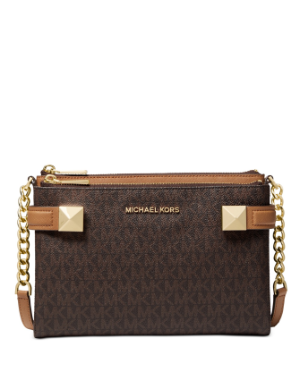 Michael Michael Kors Karla Signature Leather East West Crossbody Brixton Baker