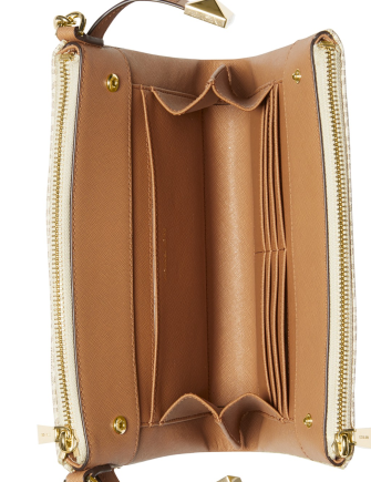 Michael michael kors karla sales leather east west crossbody