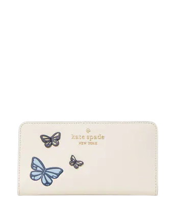 Kate Spade New York Large Slim Bifold Butterfly Wallet