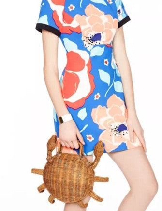 Kate Spade New York Splash Out Crab Wicker Handbag