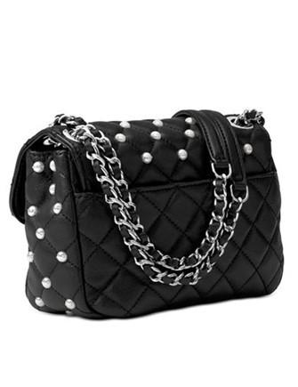 MICHAEL Michael Kors Quilted Chain Shoulder Bag in Black