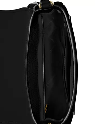 Michael kors black top leather crossbody bag