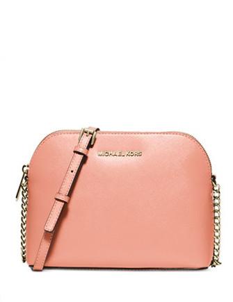 Michael Kors Women's Large Saffiano Leather Dome Crossbody Bag