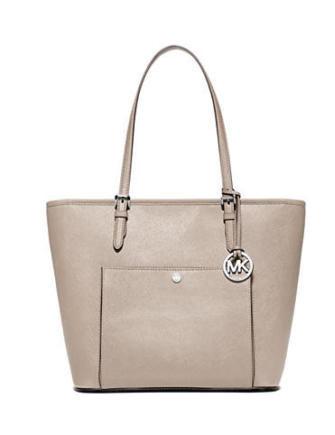 Michael Michael Kors Jet Set Large Snap Pocket Tote Cement
