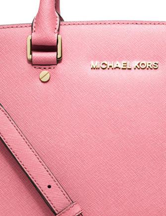 Michael Kors Selma Saffiano Leather Medium Misty Rose Handbag 30S3GLMS2L