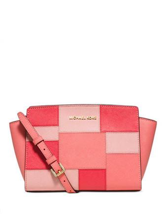 Michael kors selma medium messenger bag crossbody pomegranate fuchsia pink