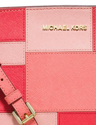 Michael kors selma medium messenger bag crossbody fuchsia pink