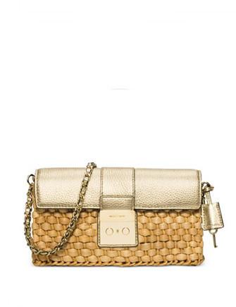 Michael kors wicker clutch online