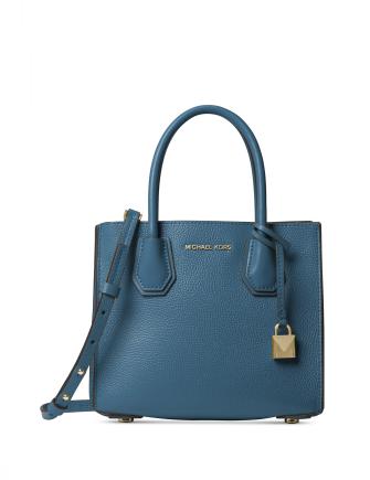 Michael michael kors mercer pebble leather accordion crossbody top