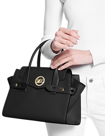 Michael Michael Kors Carmen Medium Faux Leather Belted Satchel Michael Michael Kors Carmen Medium Faux Leather Belted Satchel