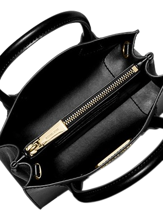Michael Kors Mercer Medium Pebbled Leather Crossbody Bag- Black