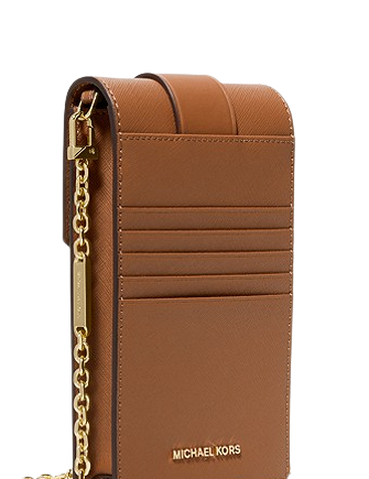 A Michael Kors Small Tri-Color Saffiano Leather Smartphone Crossbody Bag