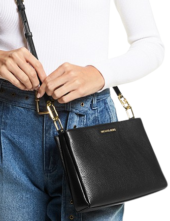 Trisha Medium Pebbled Leather Crossbody Bag: Handbags