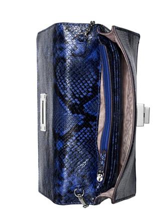 Michael Kors Leather Chain-Link Shoulder Bag - Blue Shoulder Bags