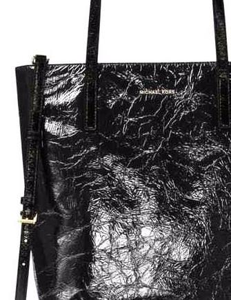 Black Printed Michael Kors Tote Blck Bag