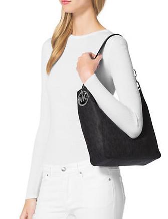 Michael kors fulton shop logo large shoulder bag