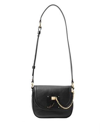 Michael kors black saddle bag deals