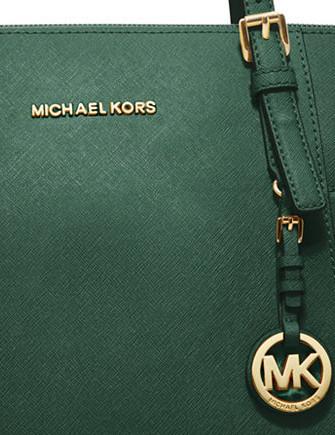 Michael michael kors jet set east hotsell west top zip leather tote