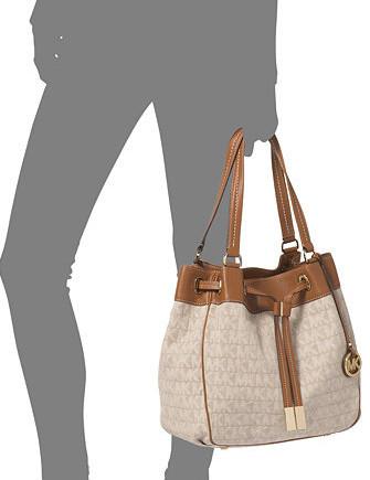 Michael Kors Large Drawstring Signature Tote Purse