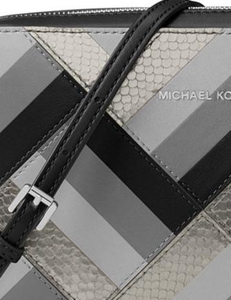 Michael Kors Brown Leather Patchwork Jet Set Crossbody Bag Michael Kors