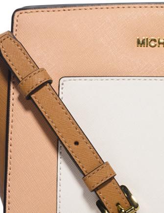 Michael Michael Kors Selma Colorblock Saffiano Leather Mini Messenger