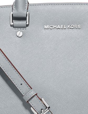 Michael Kors Selma Large 2 Tone Black & Blue Saffiano Leather