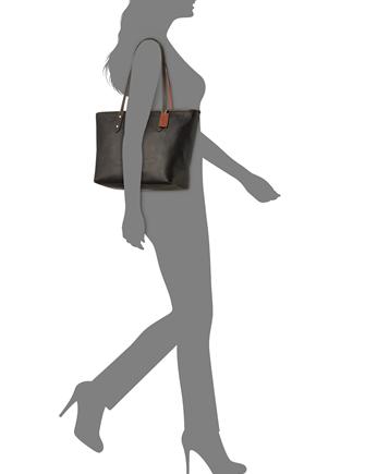 Coach Minnie Motif City Tote in Pebble Leather Brixton Baker