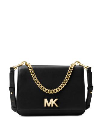 Michael Michael Kors Black Mott Large Chain Shoulder Bag