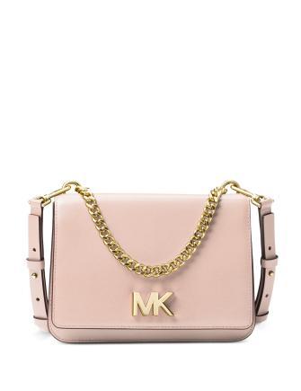 Michael Michael Kors Large Mott Chain Swag Leather Shoulder Bag - Pink