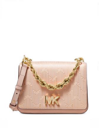 Michael Michael Kors Large Mott Chain Swag Leather Shoulder Bag - Pink