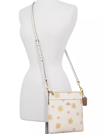 Coach Pansy Print Mini Kitt Crossbody Brixton Baker