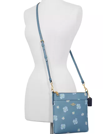 Coach Pansy Print Mini Kitt Crossbody