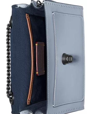 Coach Parker 18 Leather Shoulder Bag With Scattered Rivets