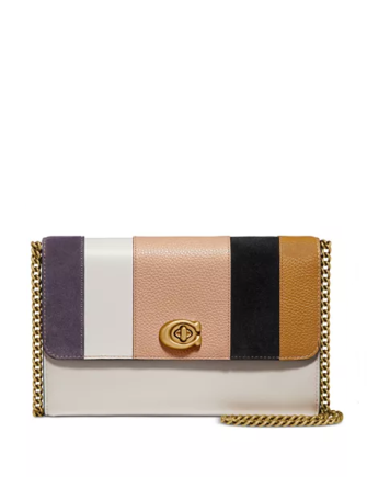 Coach Patchwork Stripes Marlow Crossbody Brixton Baker