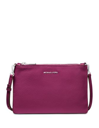 Pebble leather double pouch crossbody cheap