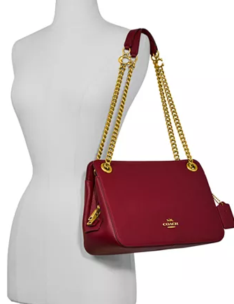 Coach polished pebble leather bryant convertible carryall satchel store