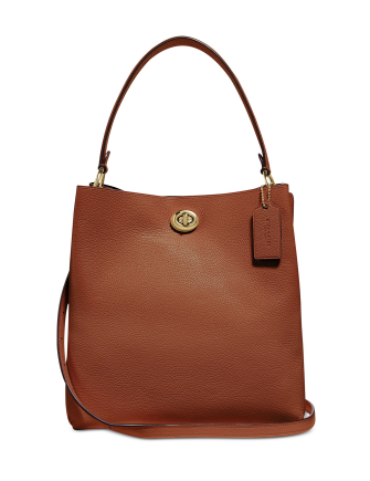 Coach Polished Pebble Leather Charlie Bucket Crossbody Brixton Baker