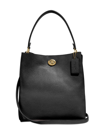 Coach Polished Pebble Leather Charlie Bucket Crossbody