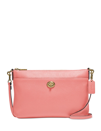 COACH Polly Polished Pebble Leather Small Crossbody - Macy's