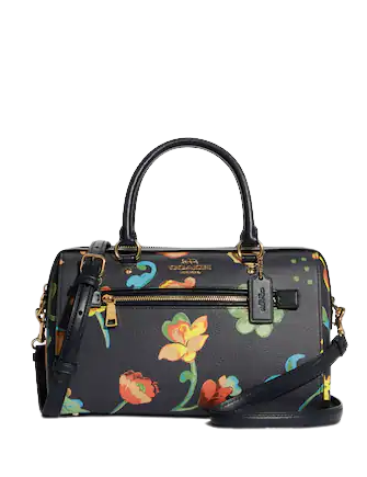 Coach floral satchel hot sale