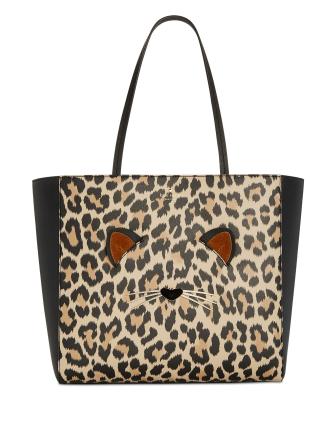 Kate spade leopard clutch hot sale