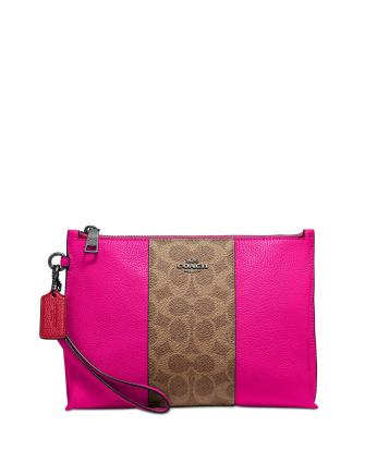 Coach Signature Colorblock Wristlet Brixton Baker