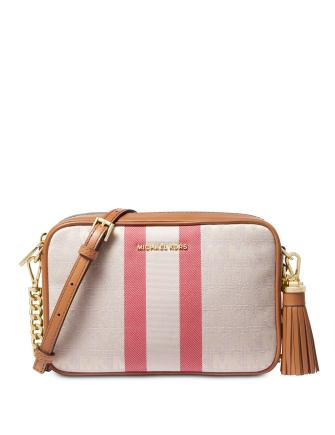 Michael Michael Kors Signature Striped Medium Camera Bag
