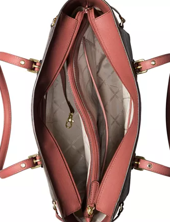 Michael kors signature voyager multifunction top online zip tote