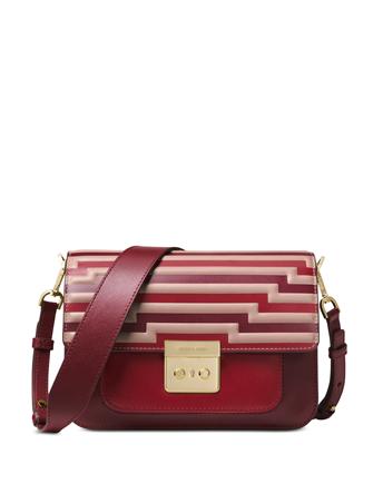 Michael Michael Kors Sloan Editor Geometric Leather Shoulder Bag