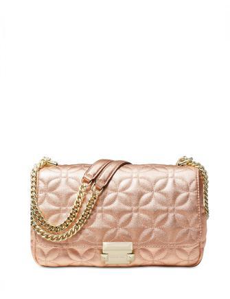 Michael michael kors sloan small floral quilted leather shoulder bag hot sale