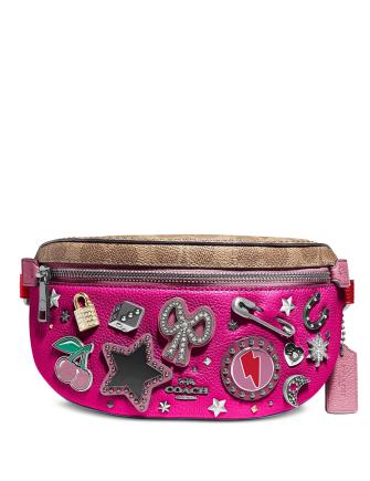 Coach Souvenir Pins Leather Belt Bag